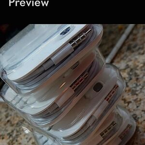 3 Pairs Of Apple White EarPods Wired Headset with Mic